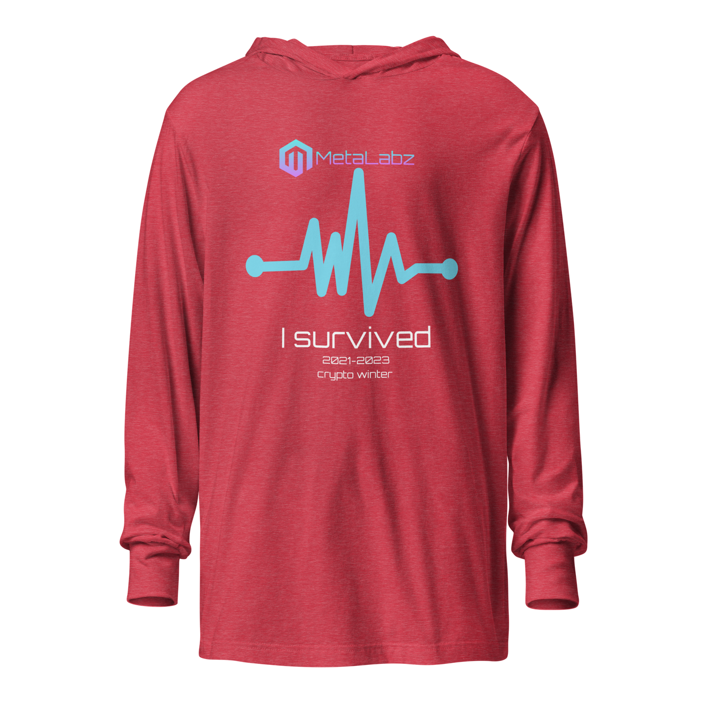I Survived Crypto Winter-Hooded long-sleeve tee